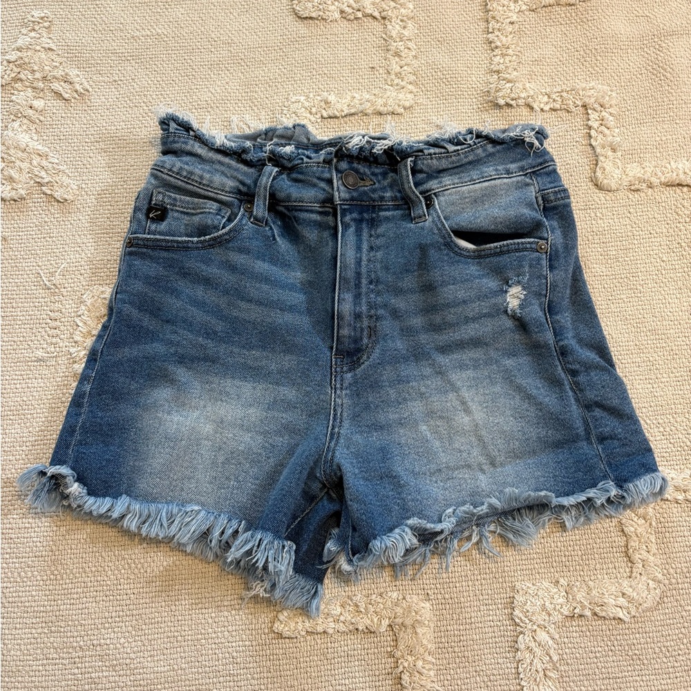 KanCan Distressed Blue Jean Shorts